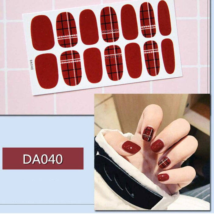 8 Blatt (112pcs) Nagelsticker, Nagelaufkleber, Nagelkunst Sticker Selbstklebende Maniküre Sticker Schöne Mode DIY Dekoration