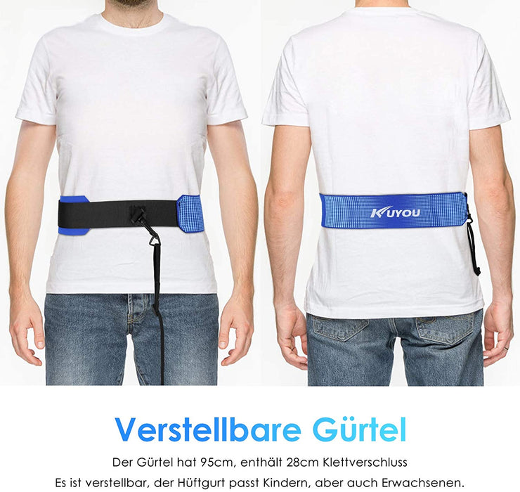 Fußball Kick Trainer, KUYOU Solo Fußball Trainer Solo mit verstellbarem Taillengürtel Hilfe-Kontrolle Fertigkeit Fußballtraining