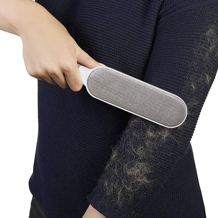 Fusselbürste, Selbstreinigende Kleiderbürste, entfernt Staub, Fussel und Haare, für Zuhause und auf Reisen, Plastik, Grau