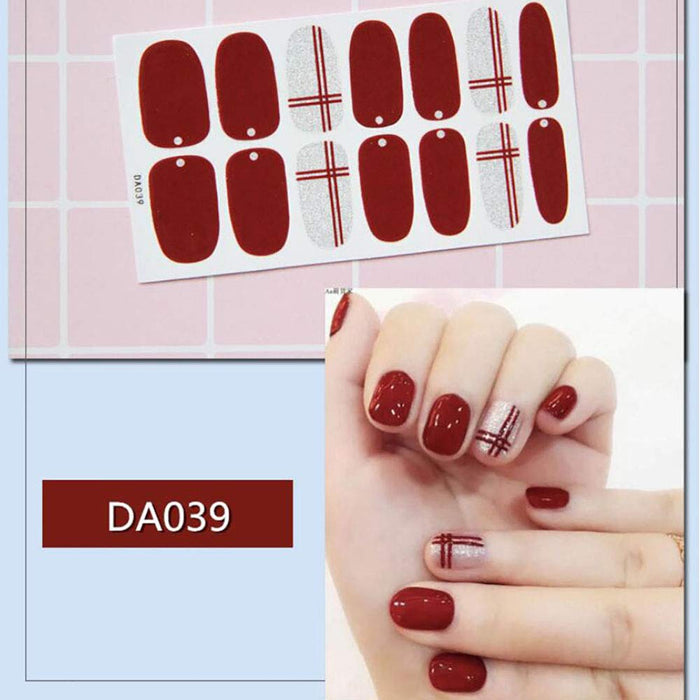 8 Blatt (112pcs) Nagelsticker, Nagelaufkleber, Nagelkunst Sticker Selbstklebende Maniküre Sticker Schöne Mode DIY Dekoration