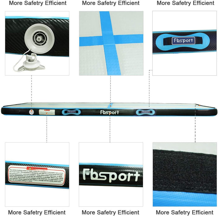 Airtrack Matte,10cm Hoch Verdicken 3m Tumbling Matte, Gymnastikmatte mit Luftpumpe, Trainingsmatte mit Tragetasche, Turnmatte Zuhause, Outdoor, Yoga