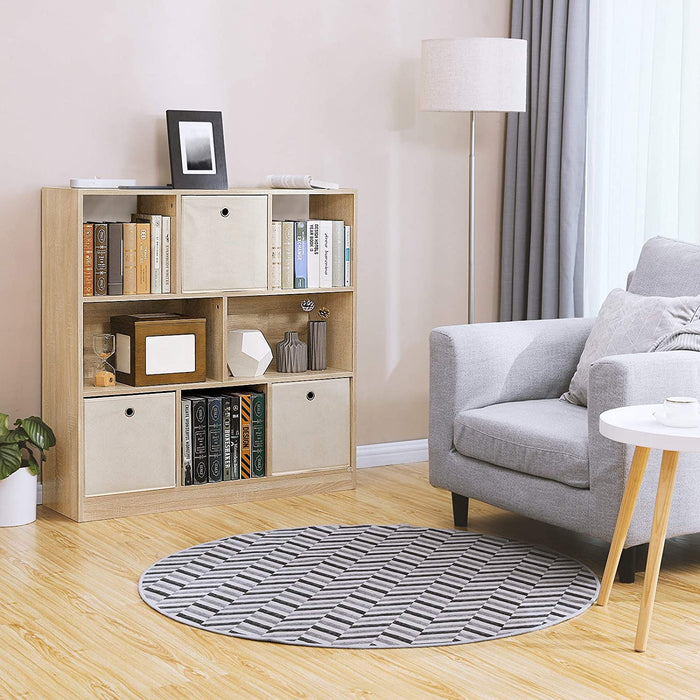 Bücherregal, Würfelregal, Standregal, mit offenen Fächern, für Wohnzimmer, Arbeitszimmer, Kinderzimmer, Büro, als Raumteiler, 97,5 x 30 x 100 cm