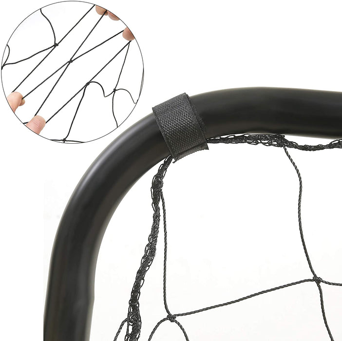 Fußballtor für Kinder, mit Torwand, schnelle Montage, Garten, Park, Strand, Eisenrohre und PE-Netz, schwarz