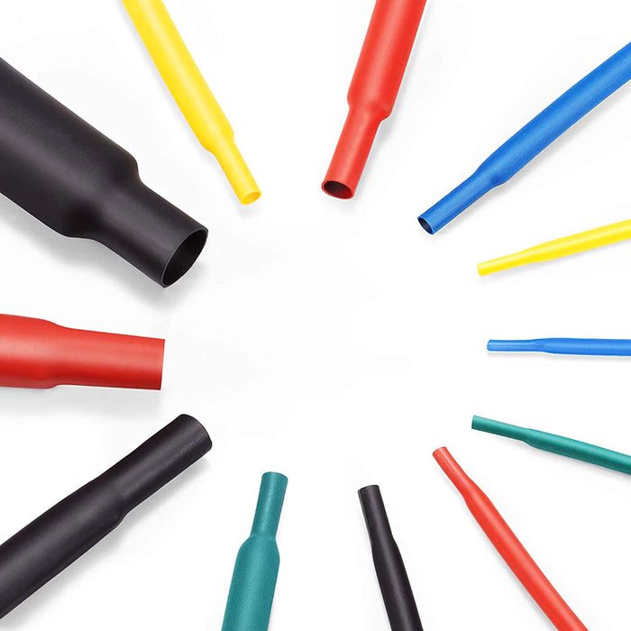 Schrumpfschlauch Elektrische Isolierung Schrumpfschlauch Kabelhülle 5 Farben 12 Größen, 900 Stk