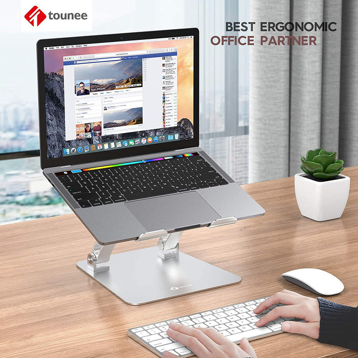 Laptop Ständer, Ergonomisch Notebook Ständer, Einstellbar Laptop Halterung Höhenverstellbar, Kompatibel für MacBook Pro/ Air, Dell, HP, Samsung