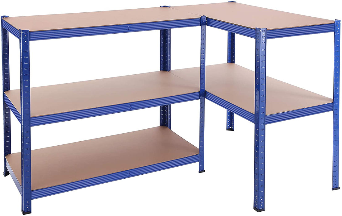 Lagerregal, Schwerlastregal, Kellerregal, 200 x 100 x 50 cm, bis 875 kg belastbar, 5 verstellbare Ablagen, Regal aus Metall, Steckregal, Werkstattregal