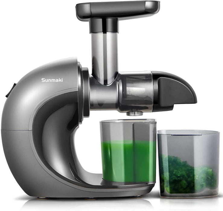 Entsafter Slow Juicer, Sunmaki Gemüse und Obst Profi Entsafter mit langsam, Kaltpress-Entsafter mit leisem Motor und Rückwärtsfunktion