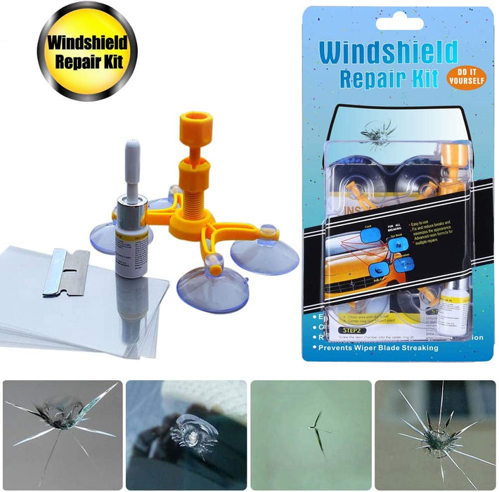 Auto Windshield Repair Kit, Windschutzscheiben Reparaturset Werkzeug für PKW Chip und Crack