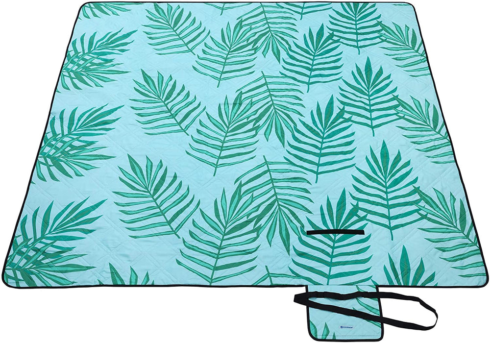 Picknickdecke, 150 x 200 cm große Stranddecke, Campingdecke, wasserdichte Unterseite, maschinenwaschbar, faltbar, für Garten, Park, Strand, Camping