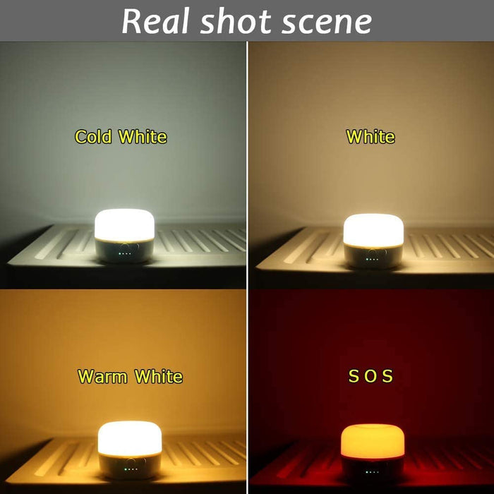 Campinglampe, LED Camping Laterne USB Aufladbar mit 5200 mAh, 4 Helligkeiten Leuchtmodi & Eingebauter Starker Magnet & Stufenlos Dimmbar