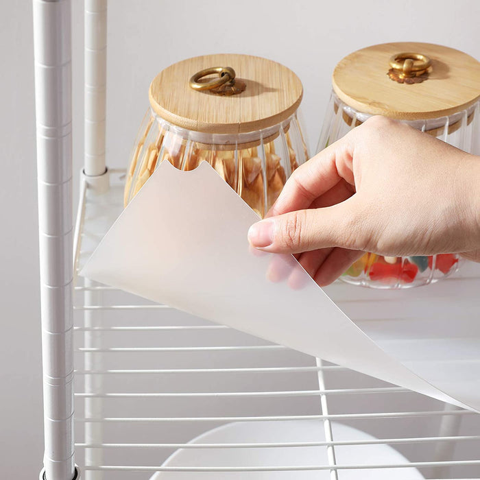 Badezimmerregal, Standregal, Metallregal, bis 100 kg belastbar, mit 5 PP-Platten, abnehmbare Haken, 30 x 30 x 123,5 cm, erweiterbar, für kleine Räume