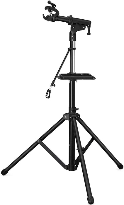 Schwerlast Fahrradmontageständer Reparaturständer mit große Werkzeugablage, Arm aus Aluminiumlegierung, vollen Funktionen für Fahrradreparatur