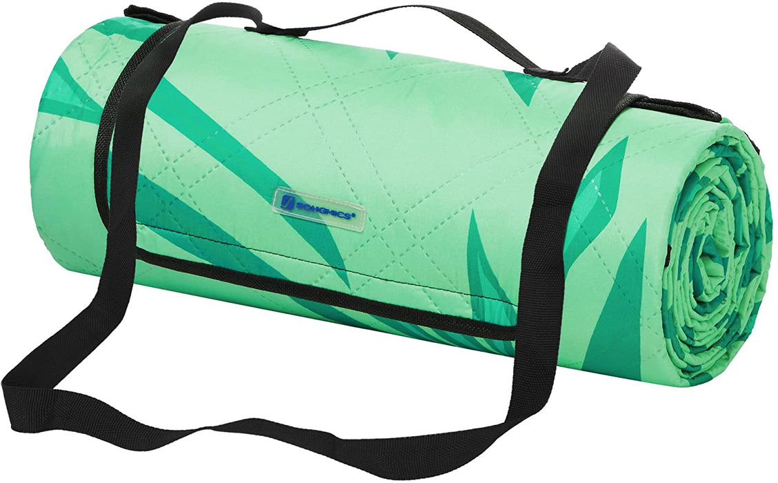 Picknickdecke, 200 x 200 cm große Stranddecke, Campingdecke, wasserdichte Unterseite, maschinenwaschbar, faltbar, für Garten, Park, Strand, Camping