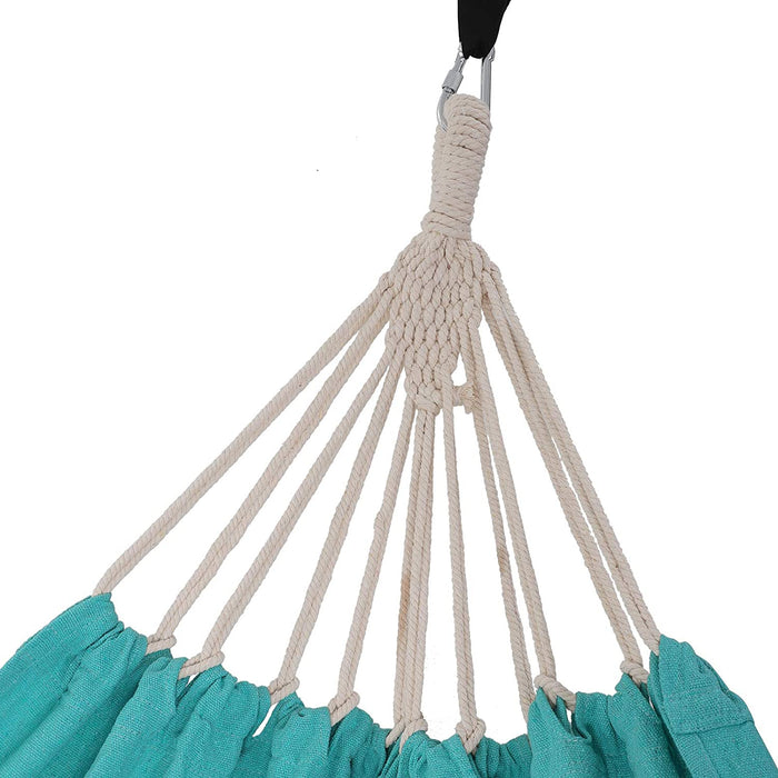 Hängematte, für 2 Personen, 210 x 150 cm, bis 300 kg belastbar, für Terrasse, Balkon, Garten, Outdoor, Camping, mit Transportbeutel, türkis