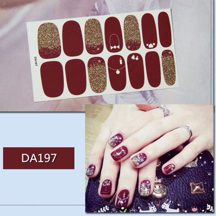 8 Blatt (112pcs) Nagelsticker, Nagelaufkleber, Nagelkunst Sticker Selbstklebende Maniküre Sticker Schöne Mode DIY Dekoration