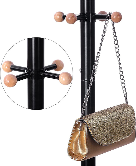 Stabil Metall Kleiderständer Garderobenständer Garderobe höhe ca. 176 cm, schwarz