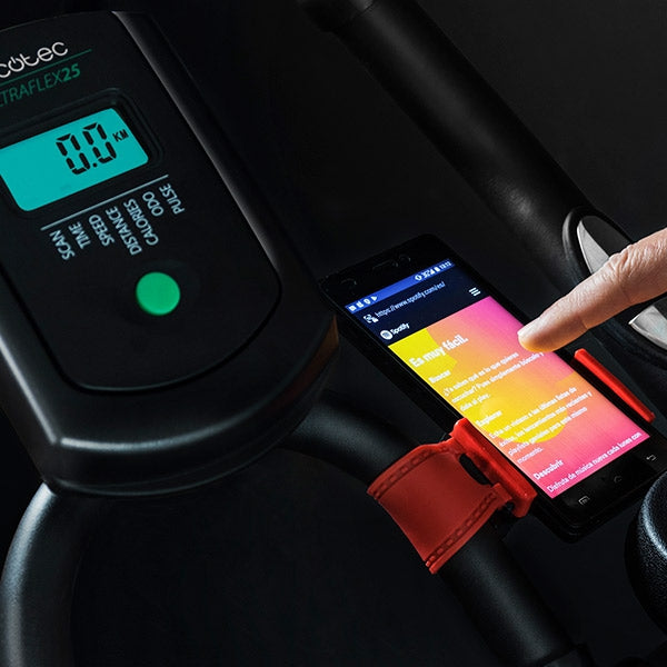 Ultrafelx25 Hometrainer LCD Display - Heimtrainer Fahrrad - 25kg Schwungrad, Pulsmesser, LCD-Display, variabler Widerstand, Stabilisatoren, SilenceFit