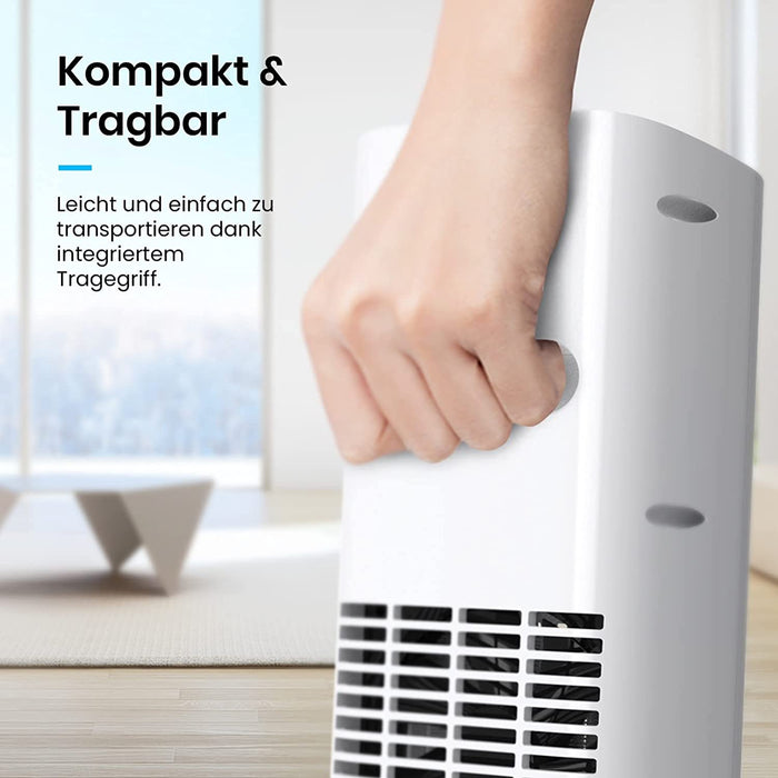 Keramik Heizlüfter und 7 Heizstufen - Heizstrahler elektrisch 2000W mit Überhitzungsschutz und 24h Timer - energiesparender ECO Modus, 80° Oszillation