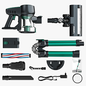 Elite2 Akku Staubsauger, 4-in-1-Staubsauger beutellos kabellos mit Display LED-Leuchten beleuchten den Boden 25.000 Pa Saugleistung Faltbarer