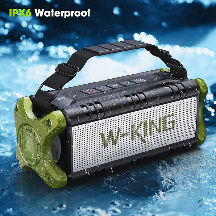 50W(70W Gipfel) Bluetooth Lautsprecher IPX6 Wasserdicht, 24 Stunden Laufzeit, 8000mAh Power Bank, 30 Meter Reichweite, Tragbare Bluetooth Speaker