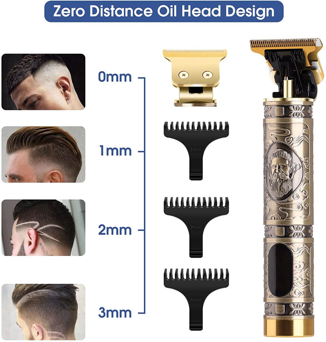 Haarschneidemaschine, Elektrisch Haartrimmer Barttrimmer, Haarschneider Herren Bartschneider, 0mm T-Klingenschneider Haartrimmer für Männer