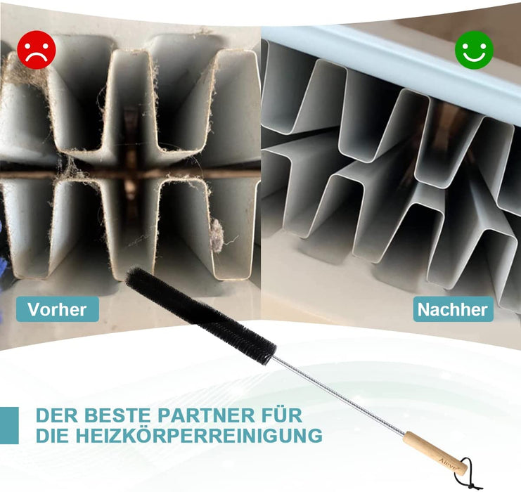 Heizkörperbürste, 80cm Heizungsbürste Heizkörper Reinigungsbürste Bürste Reiniger Reinigung Werkzeug für Heizung Heizungkörper