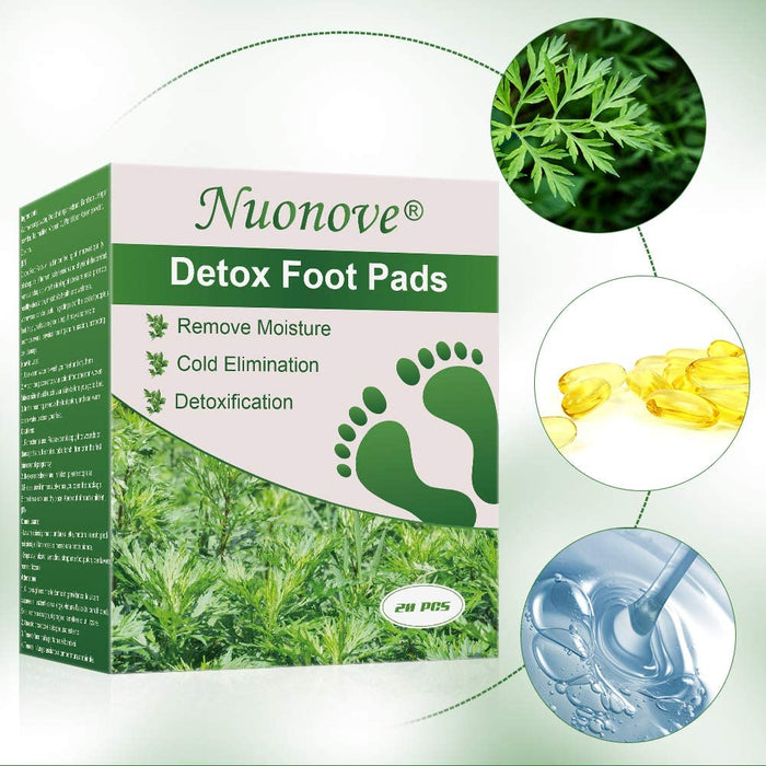 Detox Fußpflaster Vitalpflaster Fusspflaster Wormwood Foot Patch Fördern die Durchblutung, Lindern Schmerzen und Verbessern den Schlaf