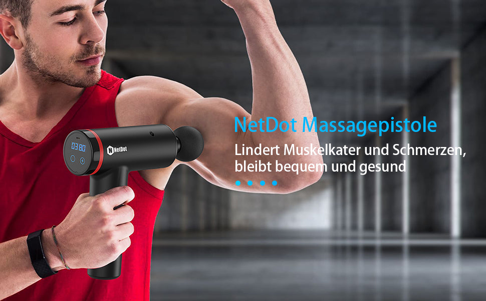 Massagepistole, Muskel Massagepistole für Sportler, Schlagzeug Massagegerät gegen Muskelkater und Schmerzlinderung