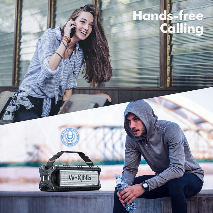 50W(70W Gipfel) Bluetooth Lautsprecher IPX6 Wasserdicht, 24 Stunden Laufzeit, 8000mAh Power Bank, 30 Meter Reichweite, Tragbare Bluetooth Speaker