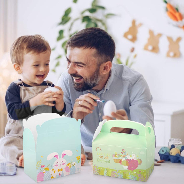 Geschenkboxen zu Ostern,12pcs DIY Osternest, Osterboxen zum Befüllen, Ostergeschenke für Kinder, Basteln für Kinder zu Ostern