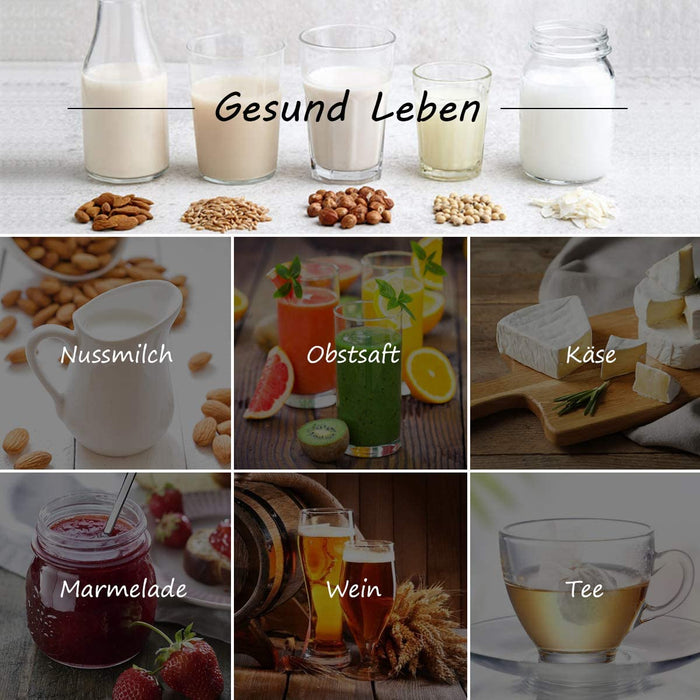 3 Stück Passiertuch Käsetuch Filtertuch Siebtuch Filter Tuch Tücher Set für Käse Beeren Nussmilch Suppe Obstsaft Joghurt Filtern Käseherstellung