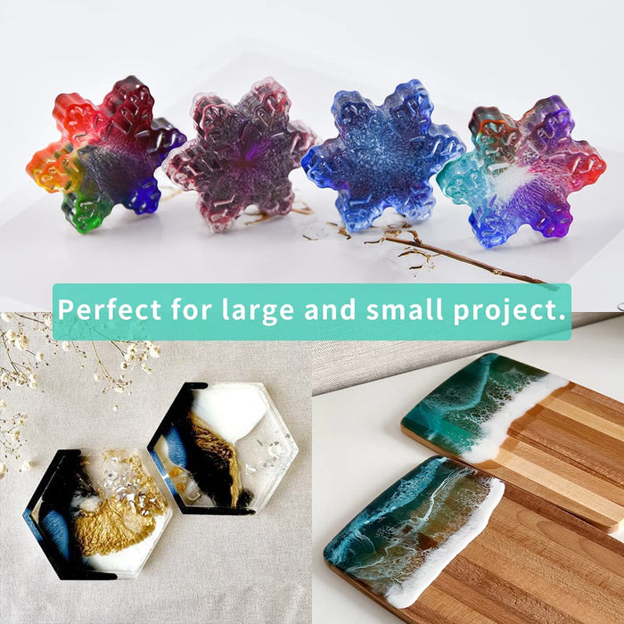 Epoxidharz 800ml/850g Glasklar Epoxidharz für Guss und Beschichtung, Transparentes 1: 1 Verhältnis für Holz, Schmuckherstellung, Malerei, Handwerk