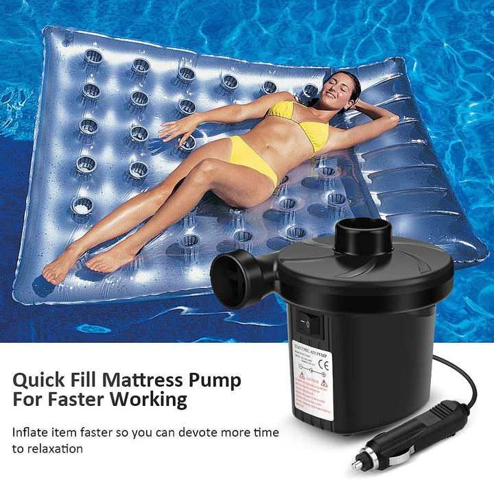 Elektrische Luftpumpe Luftmatratze Elektropumpe 2 in 1 Inflate und Deflate für Bett Pools Boote Floß Luftmatratzen aufblasbares Spielzeug
