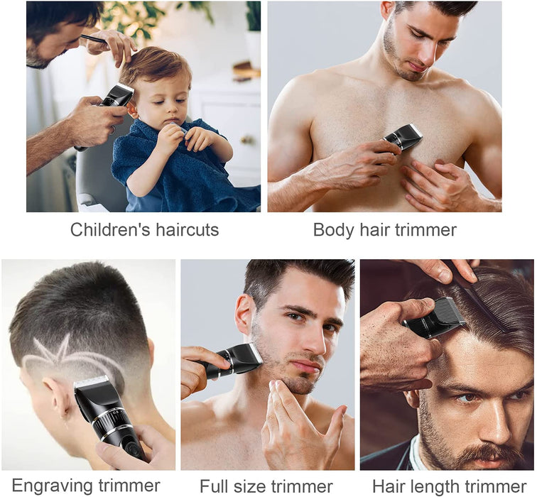 Haarschneidemaschine Profi, Langhaarschneider Haarschneider Herren, Elektrisch Keramikklingen Haarklipper Barttrimmer