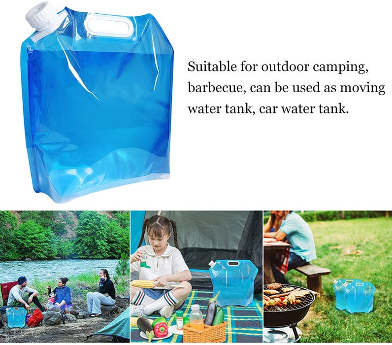 4x5L 4PCS Wasserkanister Faltbar Umweltschutz Wiederverwendbarer Wassersack Faltbare Wasserbeutel Outdoor für Camping Grill Haushalt