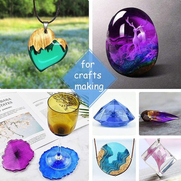 Epoxidharz 500ml/18.5oz Glasklar Epoxidharz für Guss und Beschichtung, Transparentes 1: 1 Verhältnis für Holz, Schmuckherstellung, Malerei