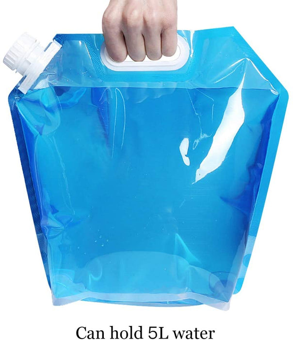 4x5L 4PCS Wasserkanister Faltbar Umweltschutz Wiederverwendbarer Wassersack Faltbare Wasserbeutel Outdoor für Camping Grill Haushalt