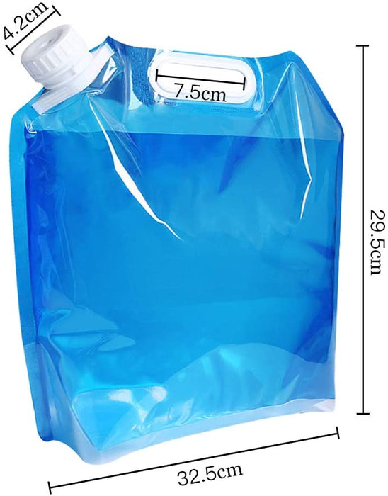 4x5L 4PCS Wasserkanister Faltbar Umweltschutz Wiederverwendbarer Wassersack Faltbare Wasserbeutel Outdoor für Camping Grill Haushalt