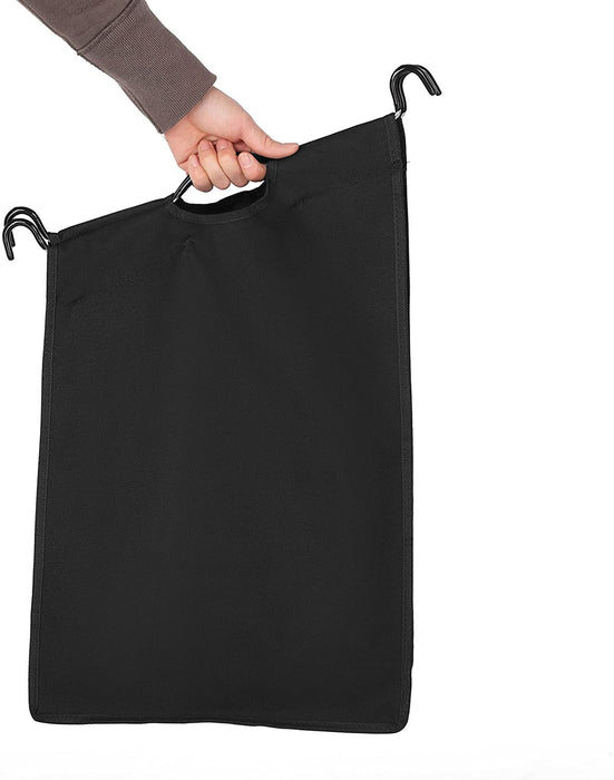Wäschekorb mit 4 Fächern, Wäschesortierer, Wäschesammler, mit Rädern, abnehmbare Taschen, Spielzeugaufbewahrung, 4 x 35 Liter, schwarz