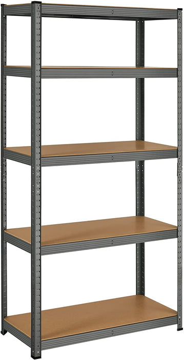 Lagerregal, Schwerlastregal, Kellerregal, 180 x 90 x 40 cm, bis 875 kg belastbar, 5 verstellbare Ablagen, Metallregal, Steckregal, Werkstattregal