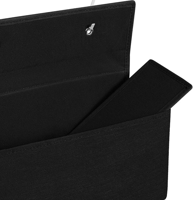 Hängender Organizer mit 4 Taschen, Hängeaufbewahrung für die Tür, für Schlafzimmer, Büro, Kinderzimmer, 33,5 x 12 x 100 cm, schwarz