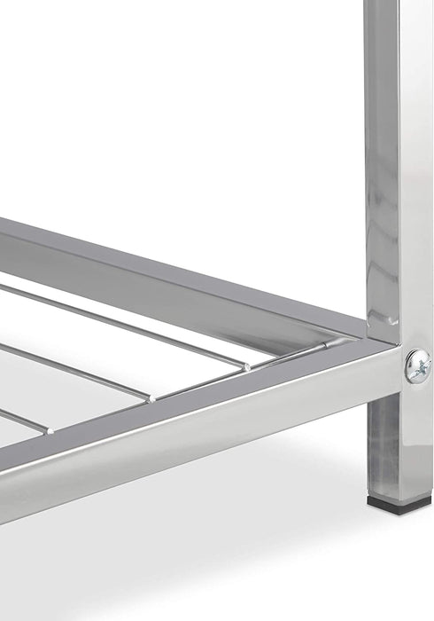 Weiß Hocker gepolstert, Kleiner Sitzhocker, Quadratisch, Polsterhocker mit Ablage, Badhocker, HBT 47x33x33cm