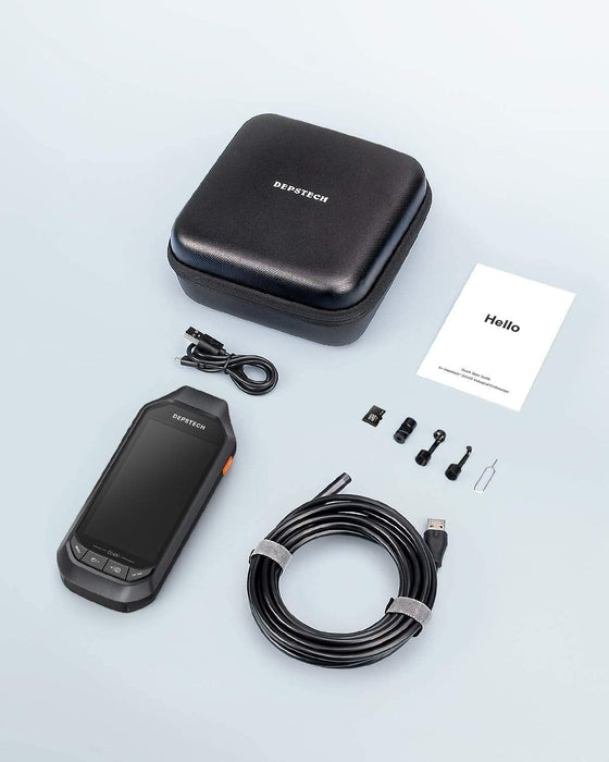 5.0MP Endoskop Kamera mit 4,5 Zoll IPS-Bildschirm, 1944P Digitales Endoskopkamera mit Licht, 8.5 mm dünne wasserdichte Inspektionskamera