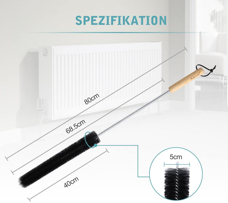 Heizkörperbürste, 80cm Heizungsbürste Heizkörper Reinigungsbürste Bürste Reiniger Reinigung Werkzeug für Heizung Heizungkörper