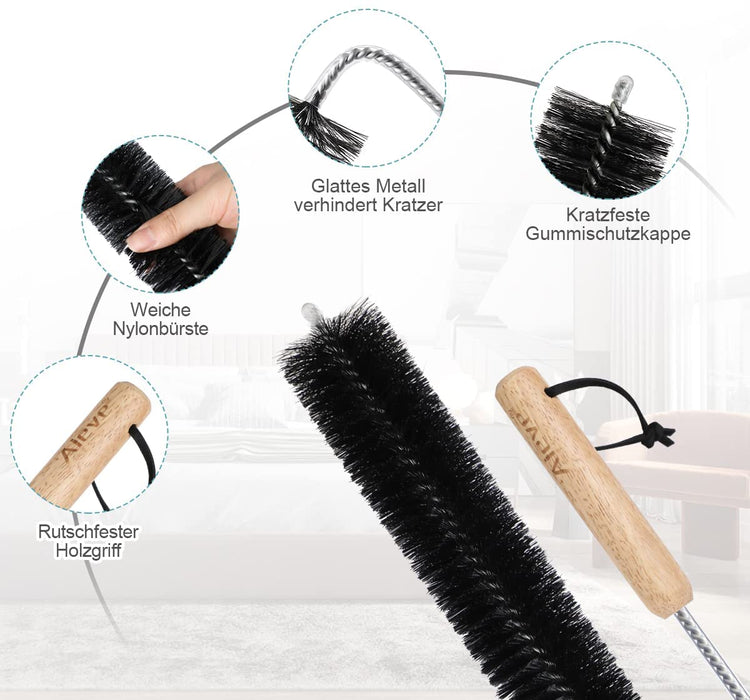 Heizkörperbürste, 80cm Heizungsbürste Heizkörper Reinigungsbürste Bürste Reiniger Reinigung Werkzeug für Heizung Heizungkörper