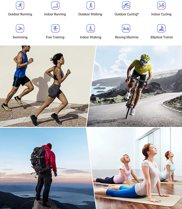 Honor Band 5 Fitness Armband mit Herzfrequenzmesser IP68 wasserdichter Aktivitäts Tracker Sportuhr Fitness-Schrittzähleruhr, Schwarz