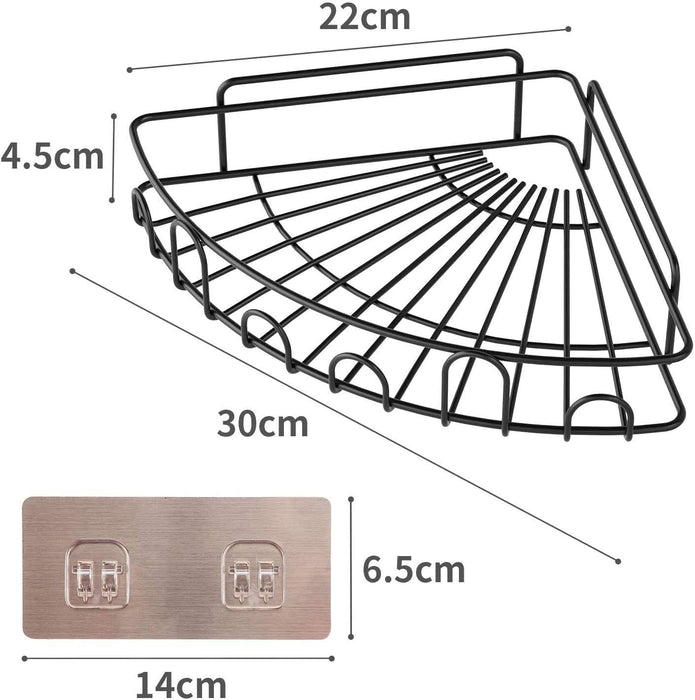 Duschregal Eckregal Dusche Badregal Ohne Bohren Shampoo Halterung Duschkorb Mit 4 Haken Shower Caddy für Dusche Küche Badezimmer Toilette Dusch