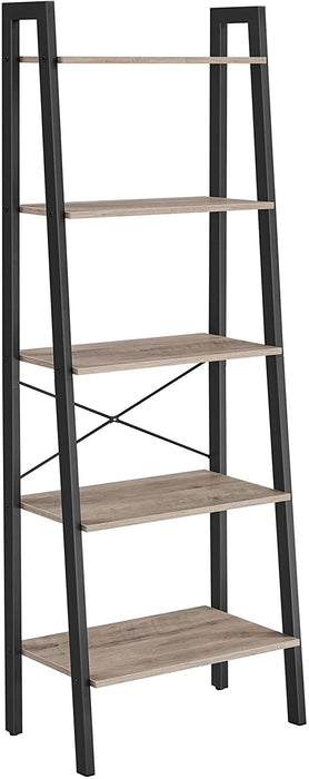 Standregal, Bücherregal mit 5 Ablagen, mit Metallgestell, einfache Montage, für Wohnzimmer, Schlafzimmer, Küche, 56 x 34 x 172 cm (L x B x H)