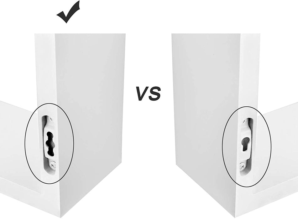 Wandregal, 3er Set, Schweberegal, 30/45/60 cm, Hochglanzoberfläche, dekorativ, kreativ, für Schlafzimmer, Wohnzimmer, Küche und Flur, weiß
