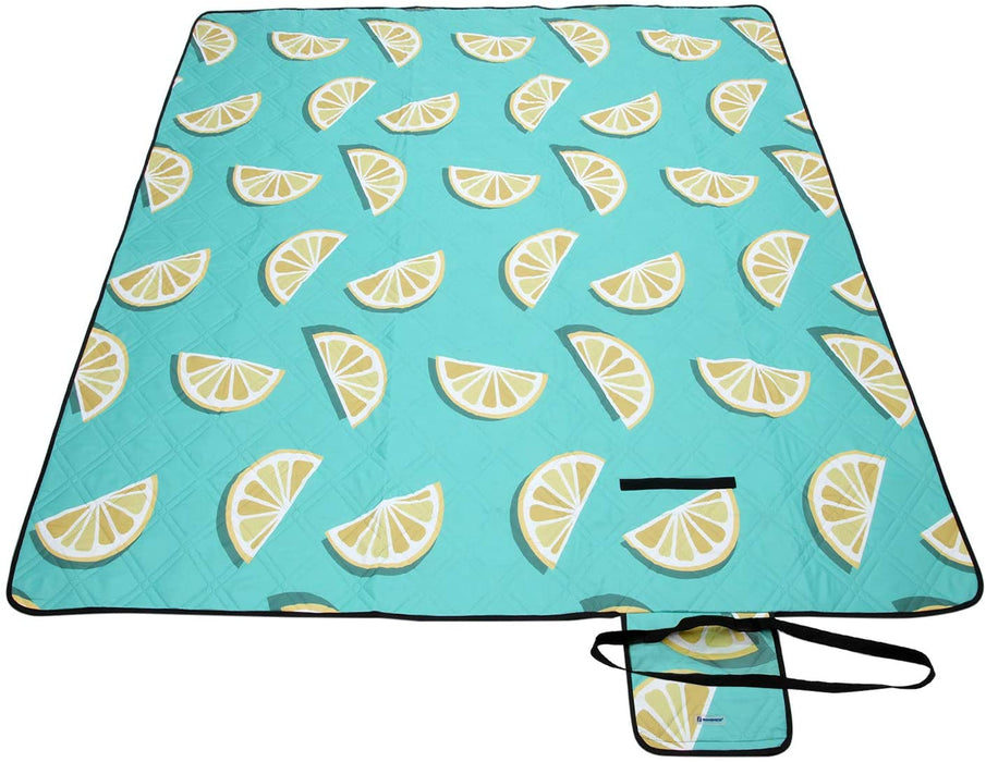 Picknickdecke, 200 x 150 cm große Stranddecke, Campingdecke, wasserdichte Unterseite, maschinenwaschbar, faltbar, für Garten, Park, Strand, Camping